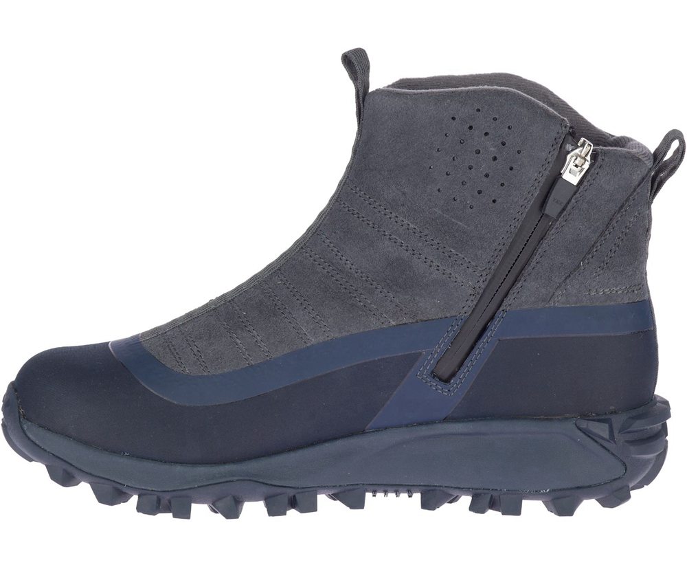 Merrell Boots Grey - Thermo Snowdrift Zip Mid Shell - Womens 45FEOSGLJ